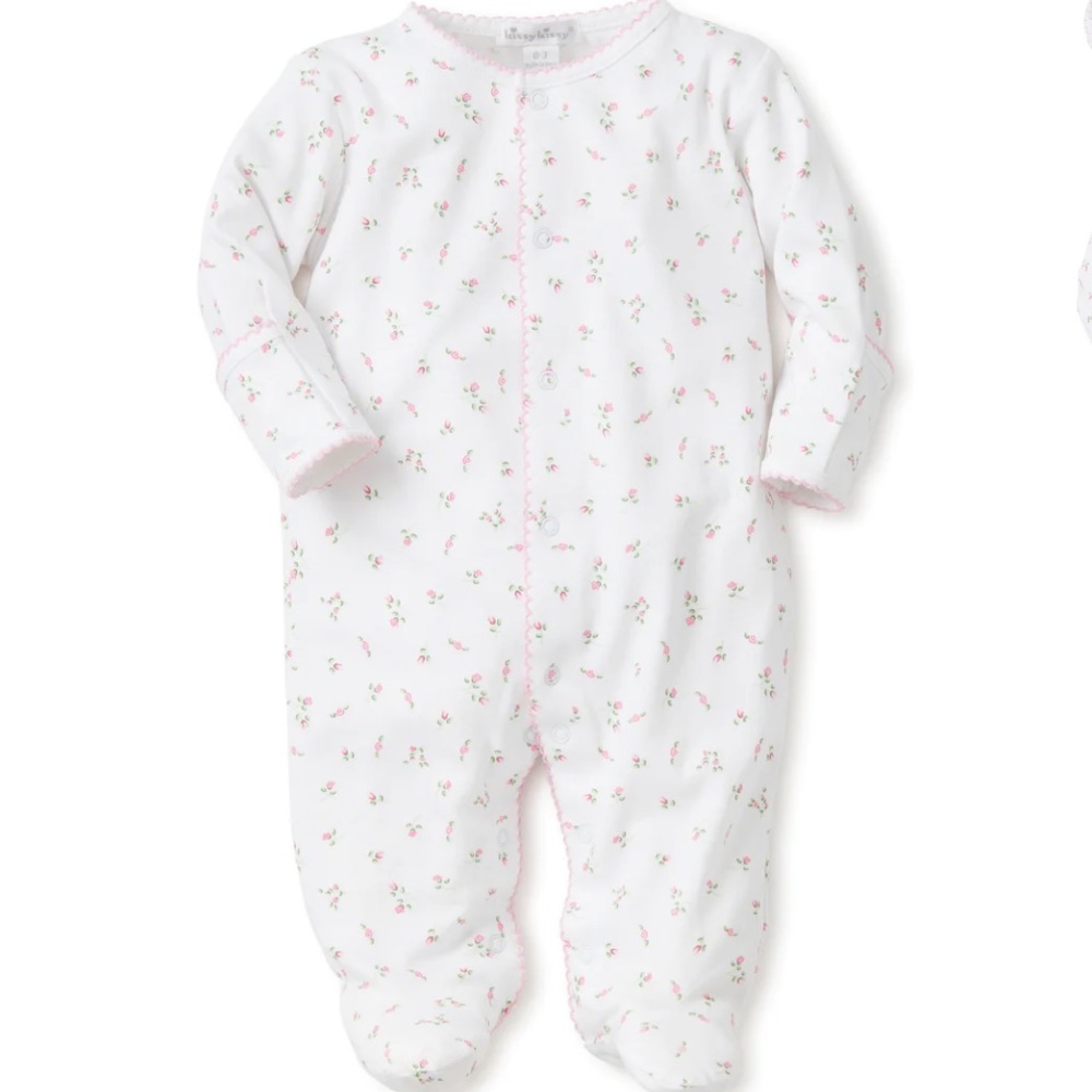 Kissy Kissy Garden Roses Footie Pajamas , 6 months